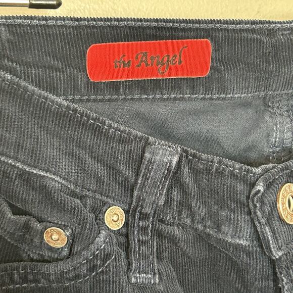 AG The Angel Corduroy Pants Size 25 Navy Blue Bootcut Low Rise Y2K - Picture 3 of 9